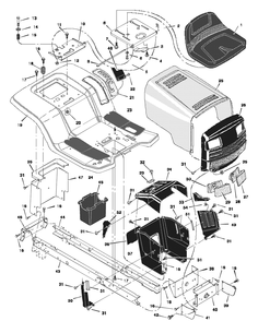 Part Location Diagram of 44X4247 Murray Decal, Warning